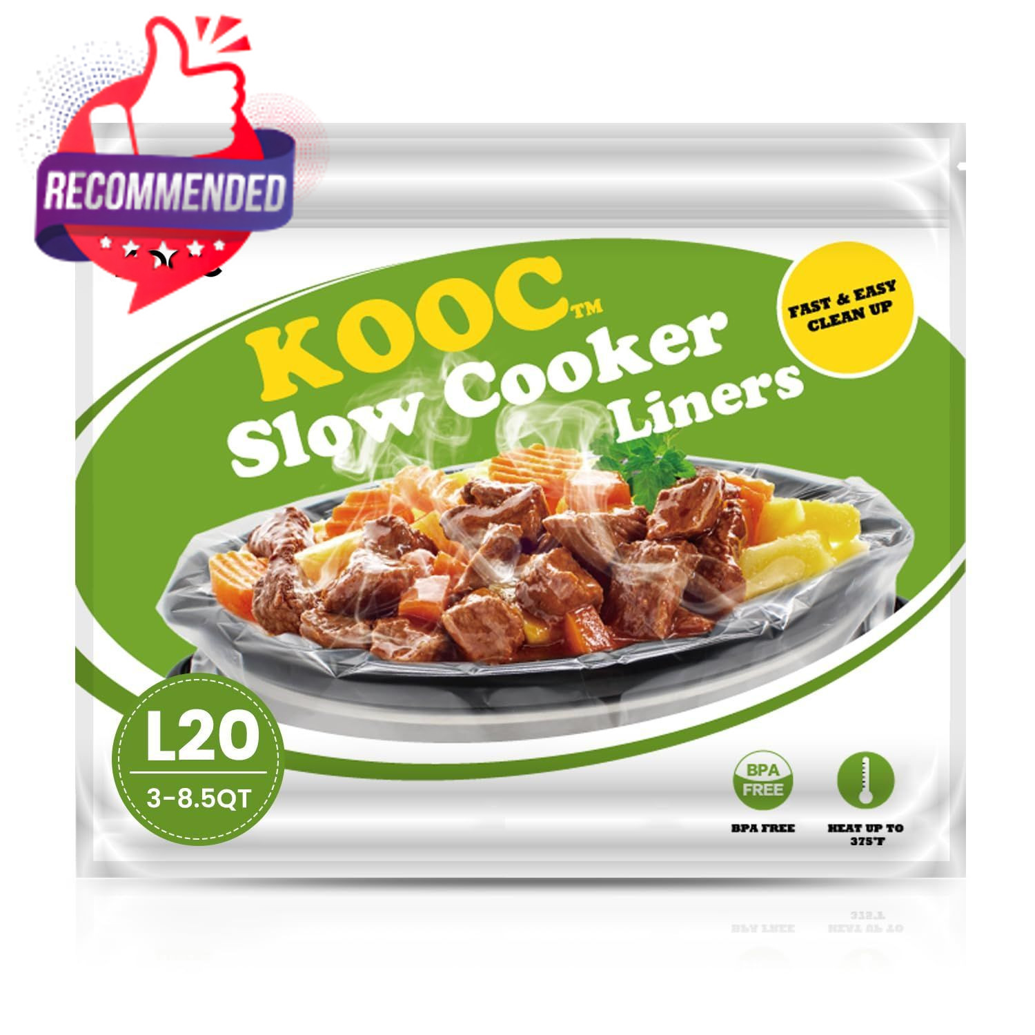 Slow Cooker Liners 13″x21″ 20 Count (Fits 3-8.5QT)