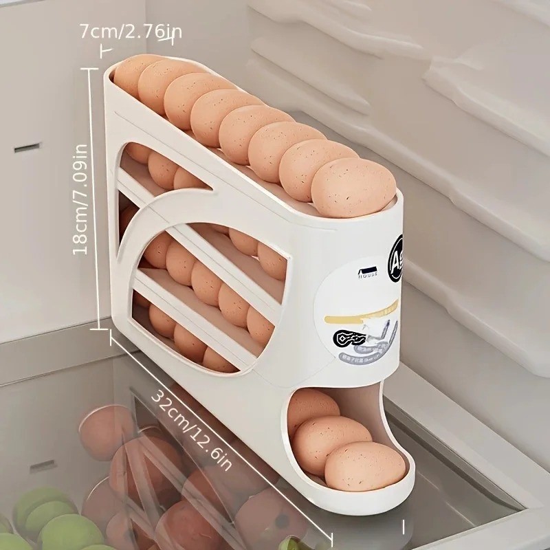 Egg Storage Container for Refrigerator Holds Size: 28 to 30 Eggs
