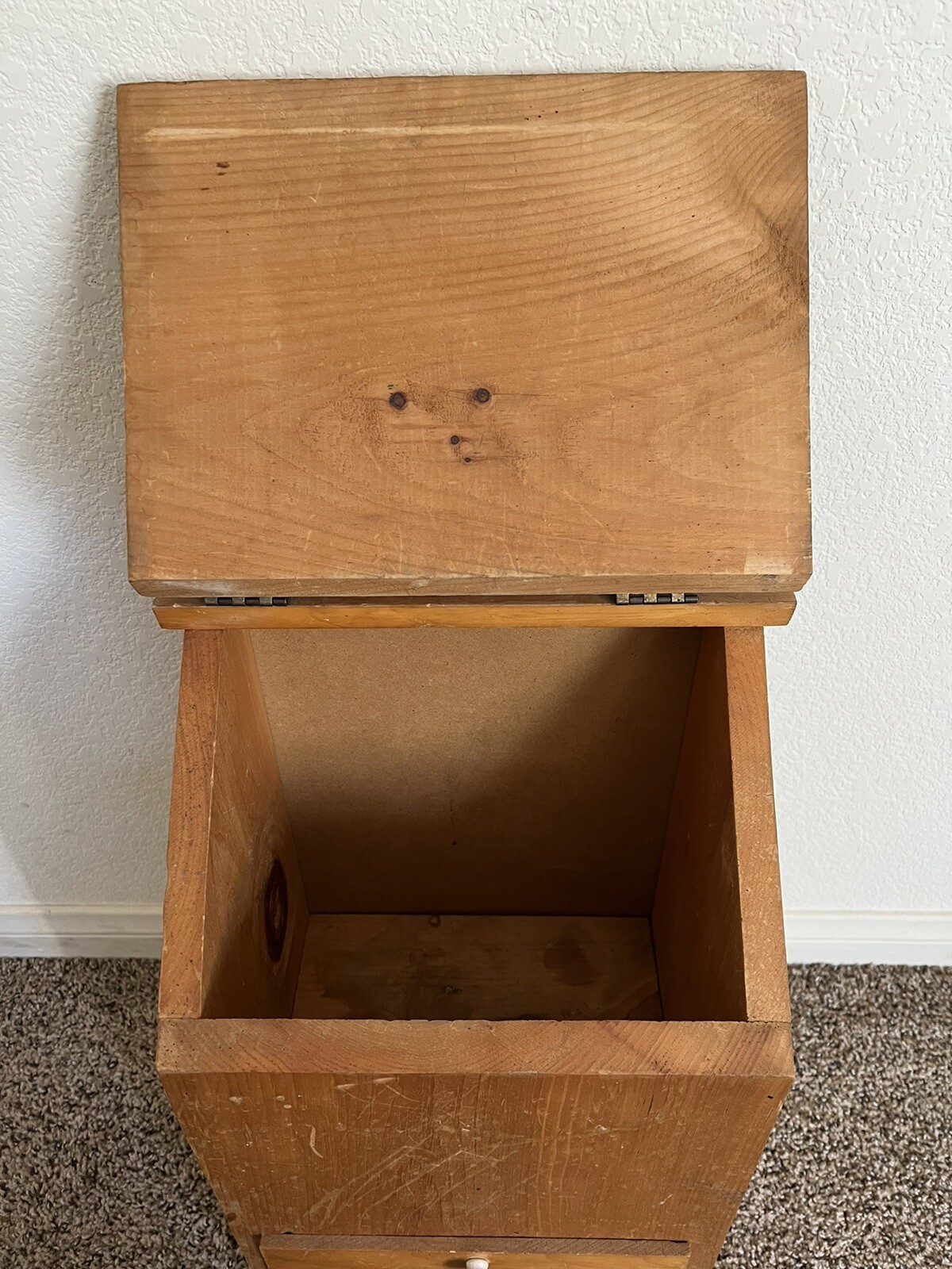 Vintage wood Vegetable Potatoes Taters ‘N Onions Storage Bin Farmhouse Box