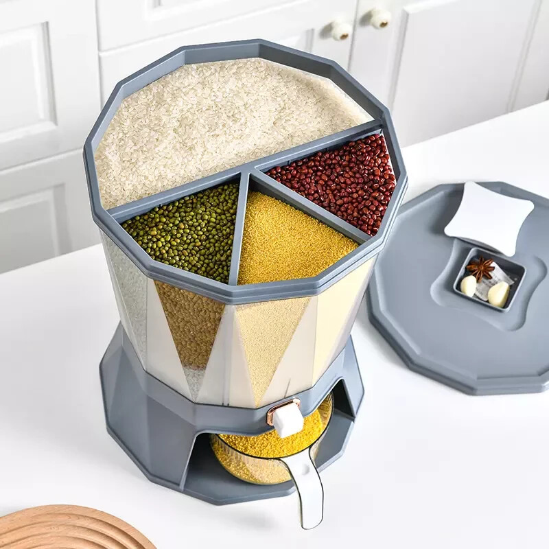 Rice Grain Cereal Dispenser 22Ibs Kitchen gadgets Dry Food Storage Container