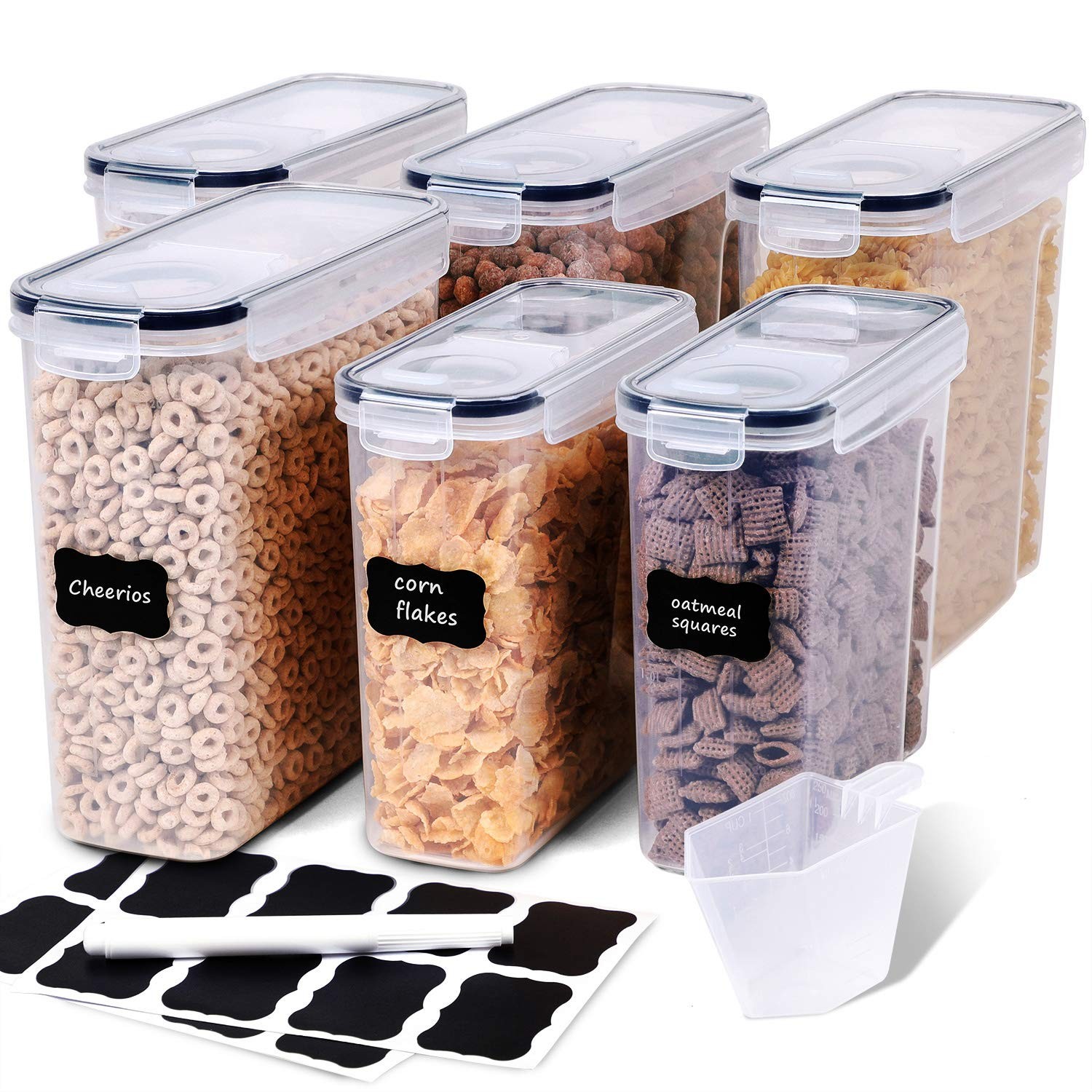 FOOYOO Cereal Containers Storage Set – 6 Piece Airtight 6 Piece, 6