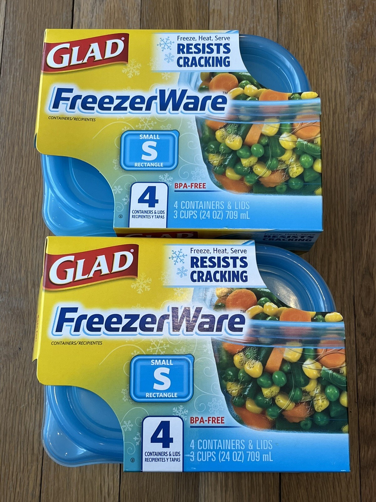 Glad Freezerware 8 Small Containers S With Lids BPA Free Freezer Ware 2 Packs