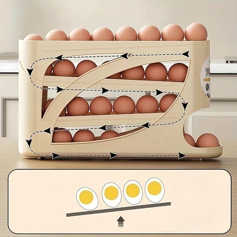 Egg Storage Container for Refrigerator Holds Size: 28 to 30 Eggs