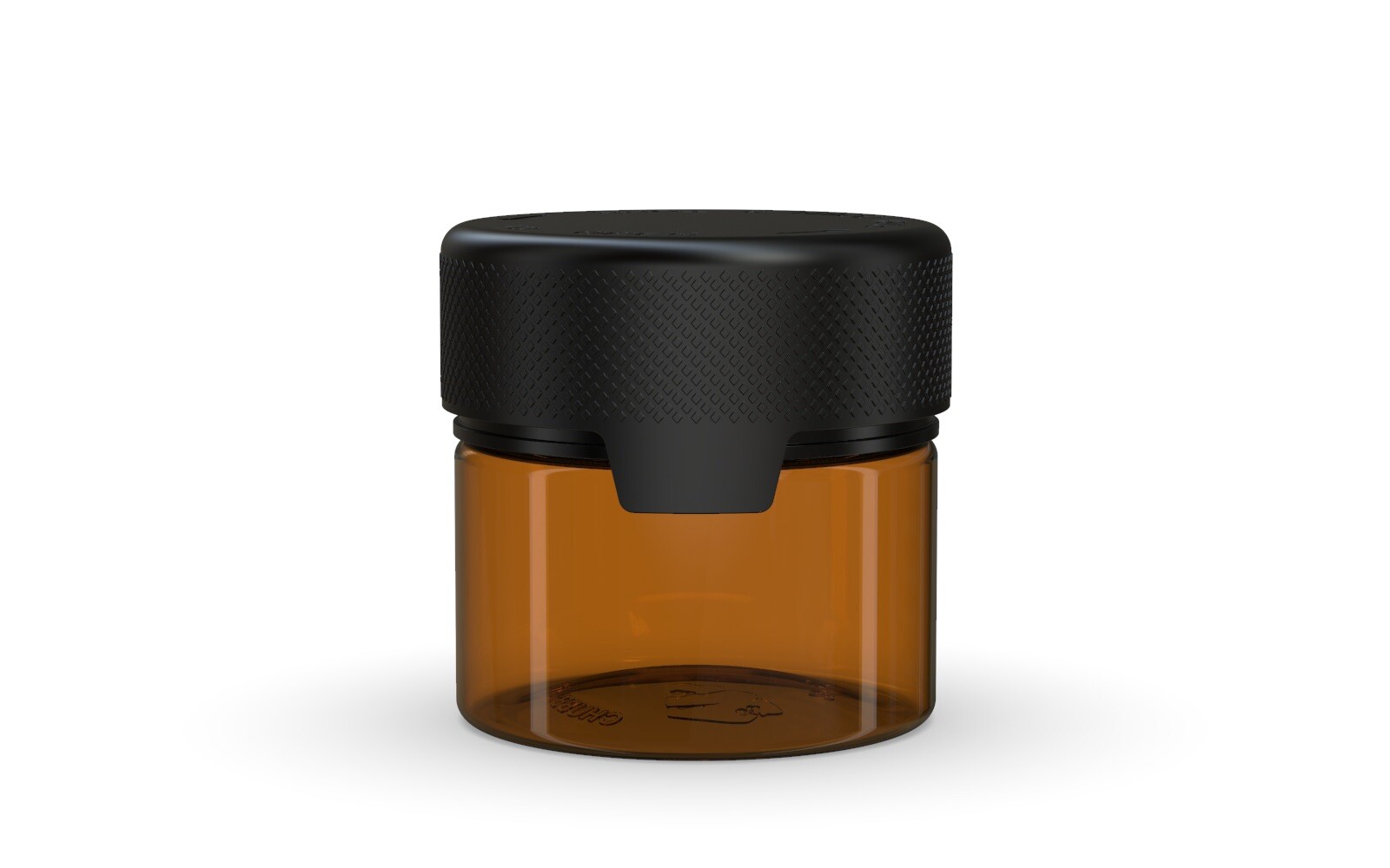 CHUBBY GORILLA AVIATOR CR 2OZ CONTAINER (10pack) TRANSLUCENT AMBER/BLACK LID