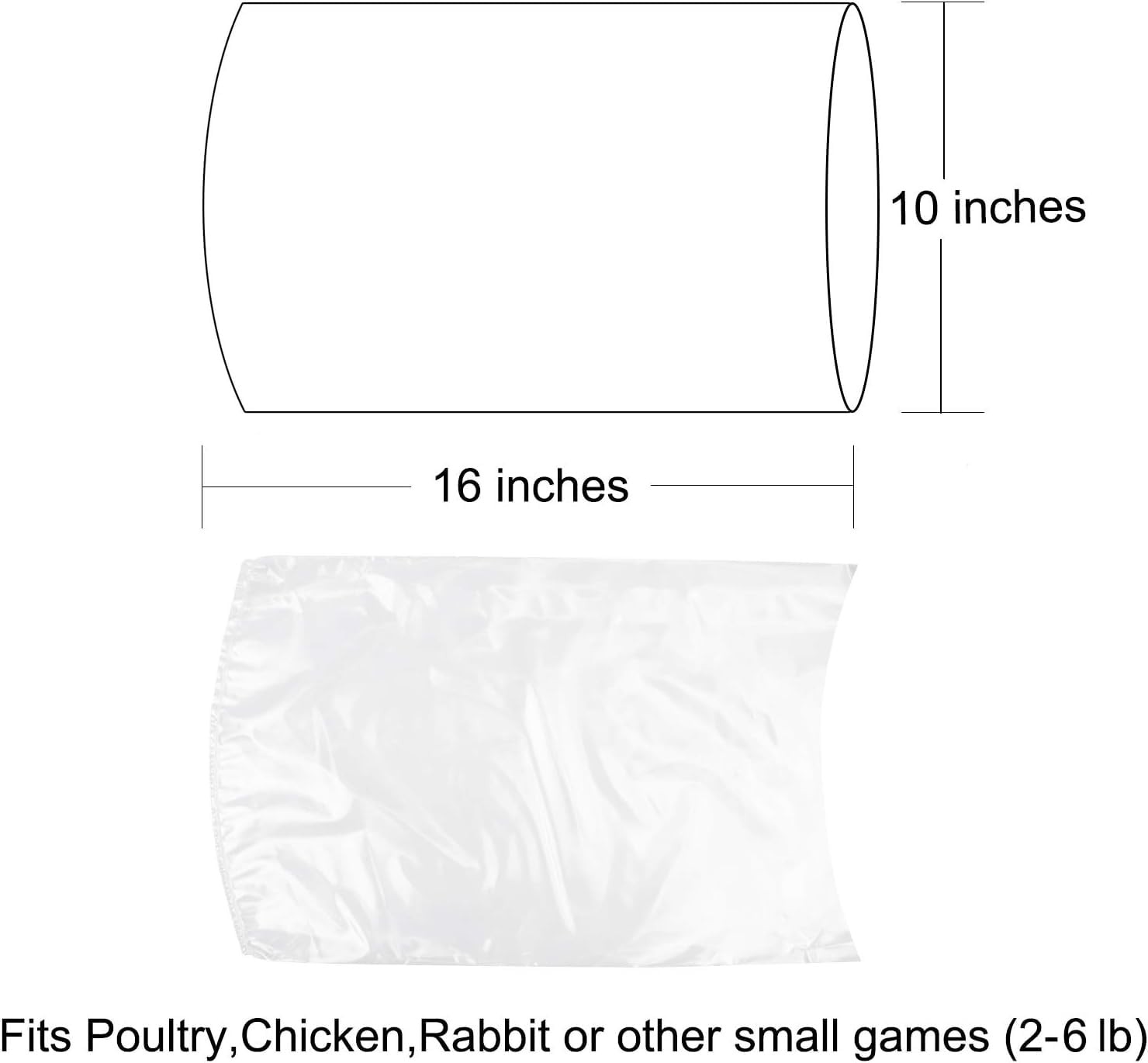 30 PCS Poultry Shrink Wrap Bags 10×16 Inch Clear Heat Freezer Zip Ties