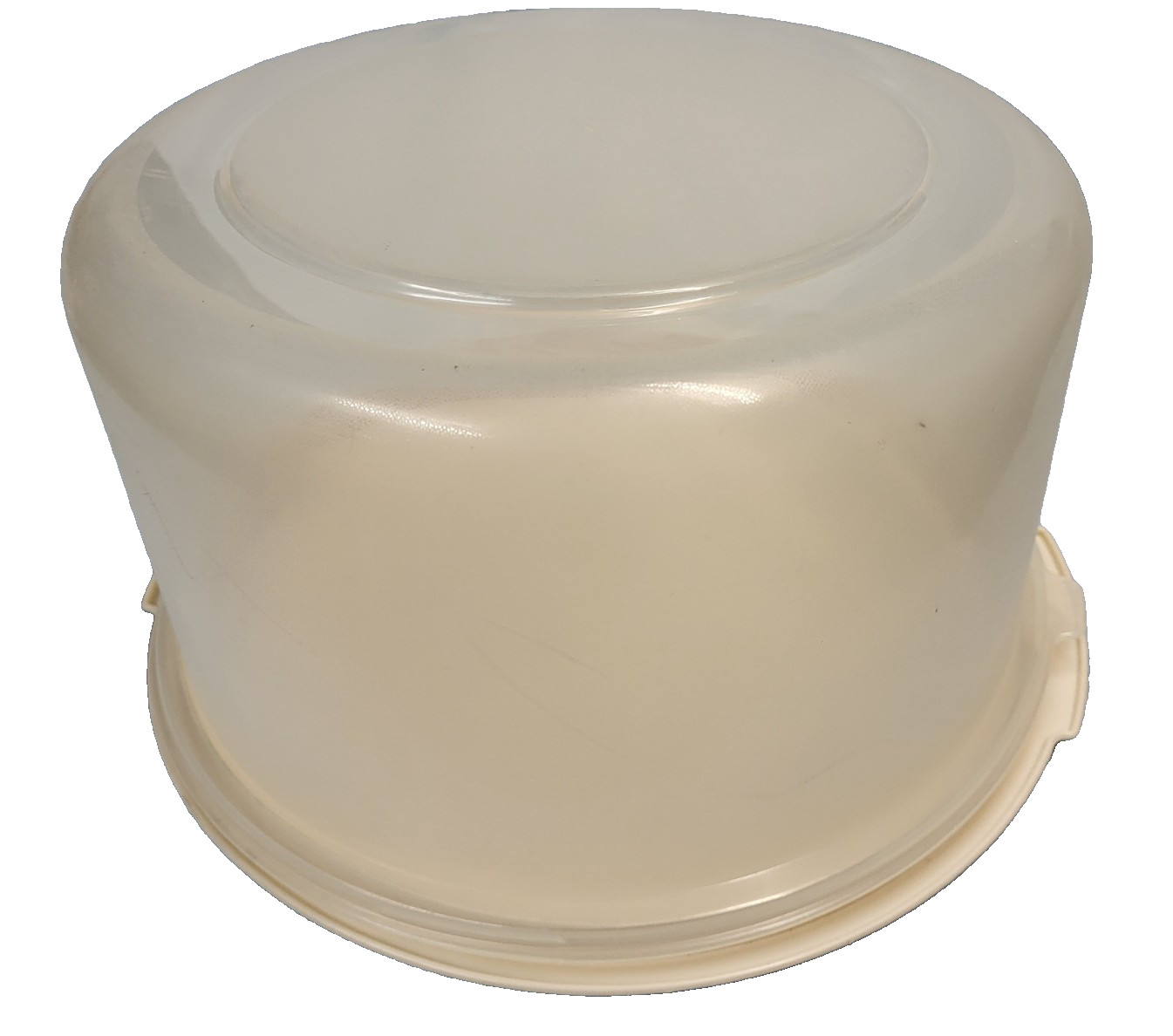 VTG 11.5″ Round Large Rubbermaid Servin’ Saver Cake Keeper Container Almond