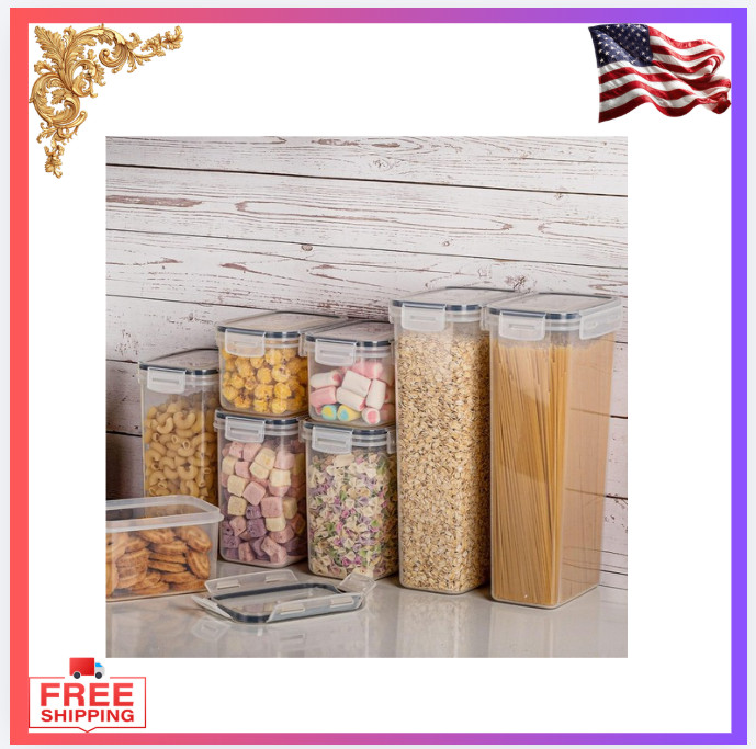 32pcs Airtight Food Storage Containers Set with Lids & Labels for Kitchen Pantry