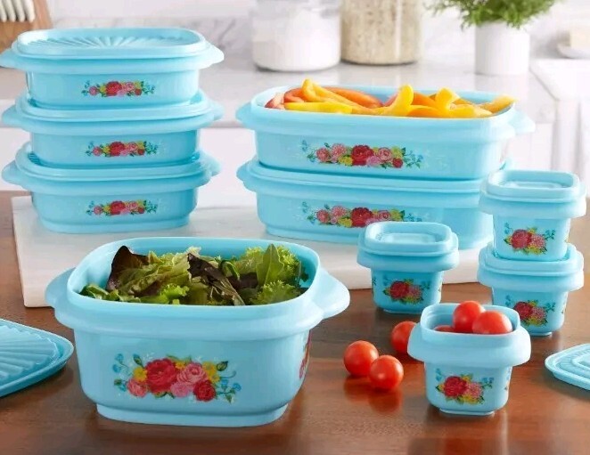 Pioneer Woman ~ Twenty (20) Piece ~ Food Storage Variety Bowl Set ~ SWEET ROSE