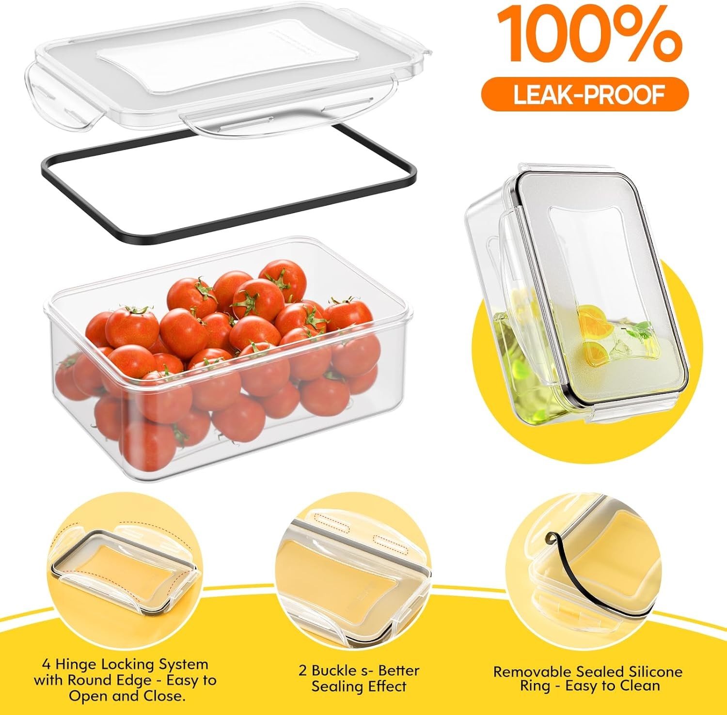 52 PCS Food Storage Containers with Lids Airtight (26 Lids & 26 Containers)- Reu