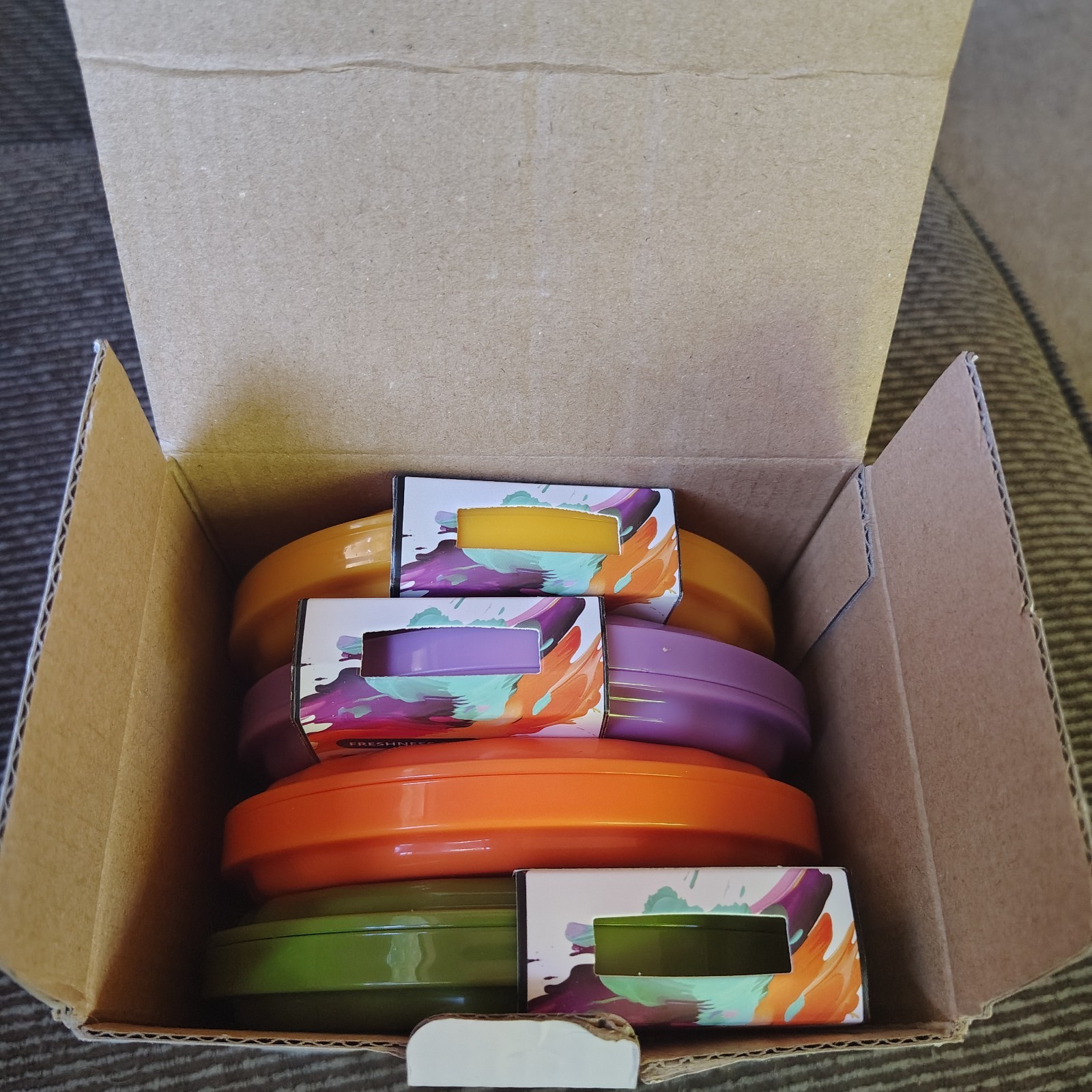 Soopleu Set of 4 Reusable Storage Containers for Onion, Avocado, Tomato, Lemon