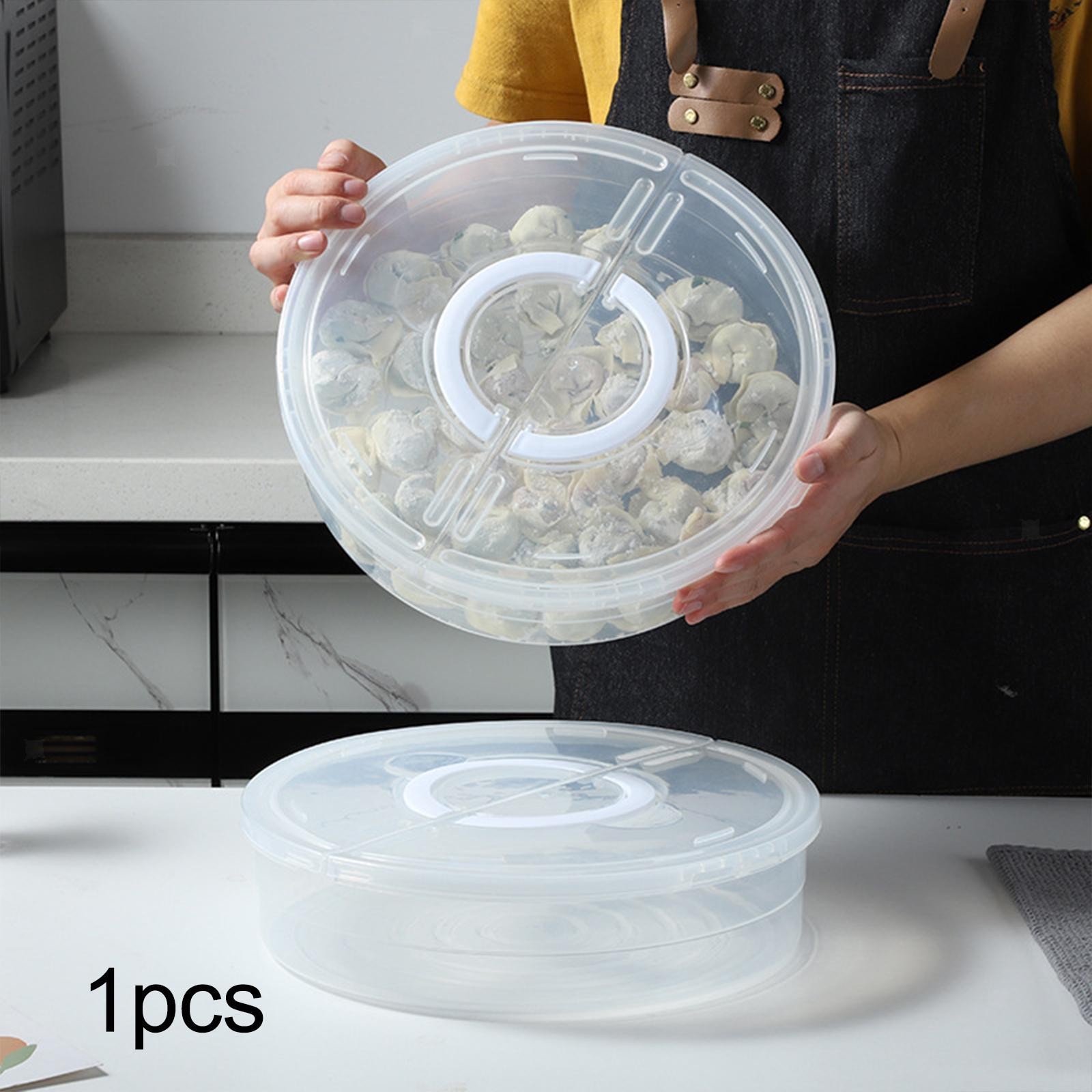 Dumplings Organizer Food Storage Container Pizza Keeper for Kitchen Easy Clean
