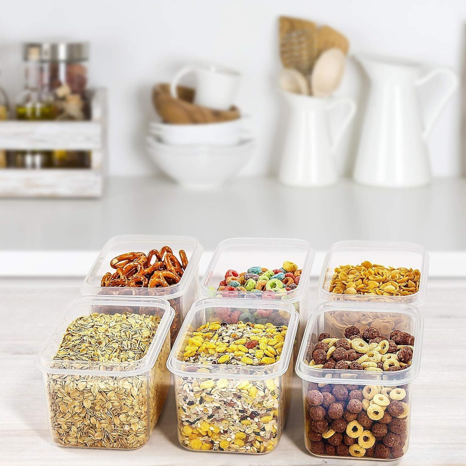 Cereal Dry Plastic Food Storage Container Set Sugar Flour Baking Supplies 0.8 L