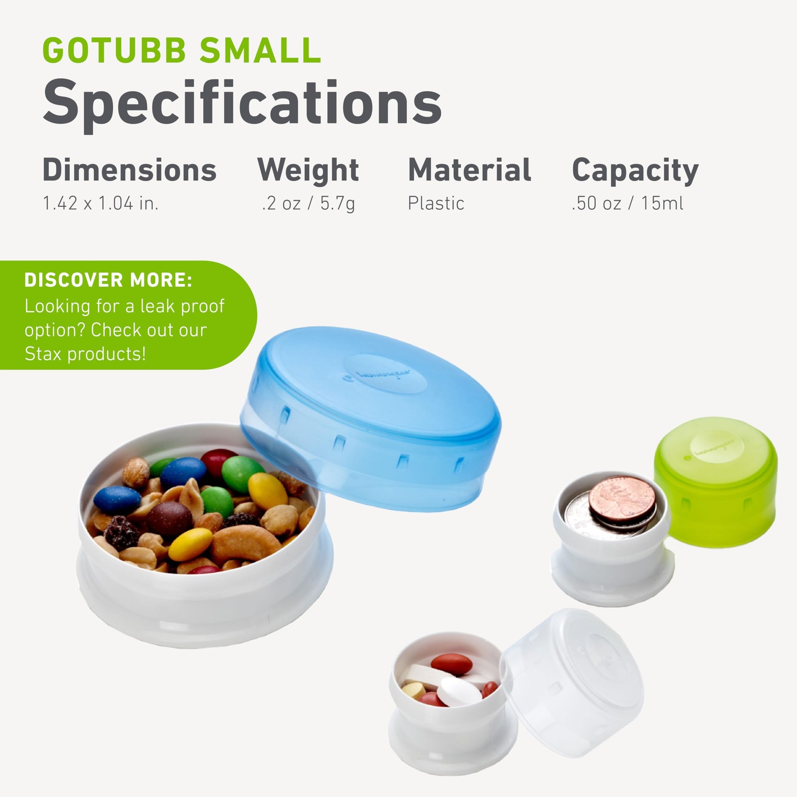 GoTubb – Storage Containers for Snacks, Small Essentials and Travel Gear, Mad…