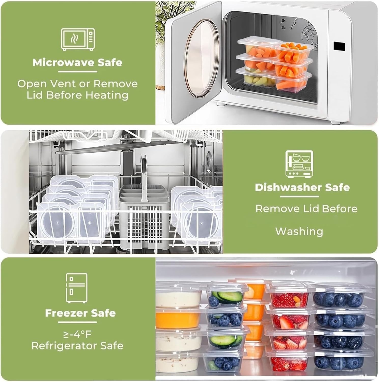 10 Pack Airtight 2-Compartment Meal Prep Containers | Microwave & Dishwasher …