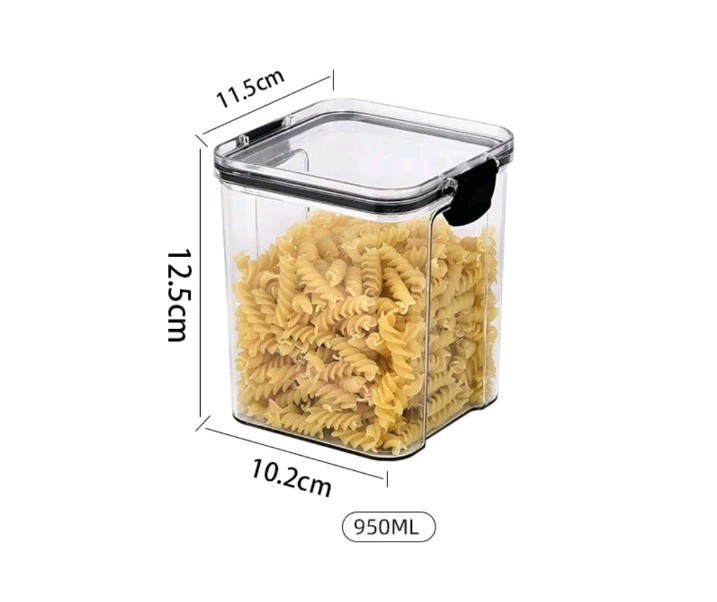 7PC, Storage Container VarietyPET PP Stackable Transparent Sealed Dry &LeakProof