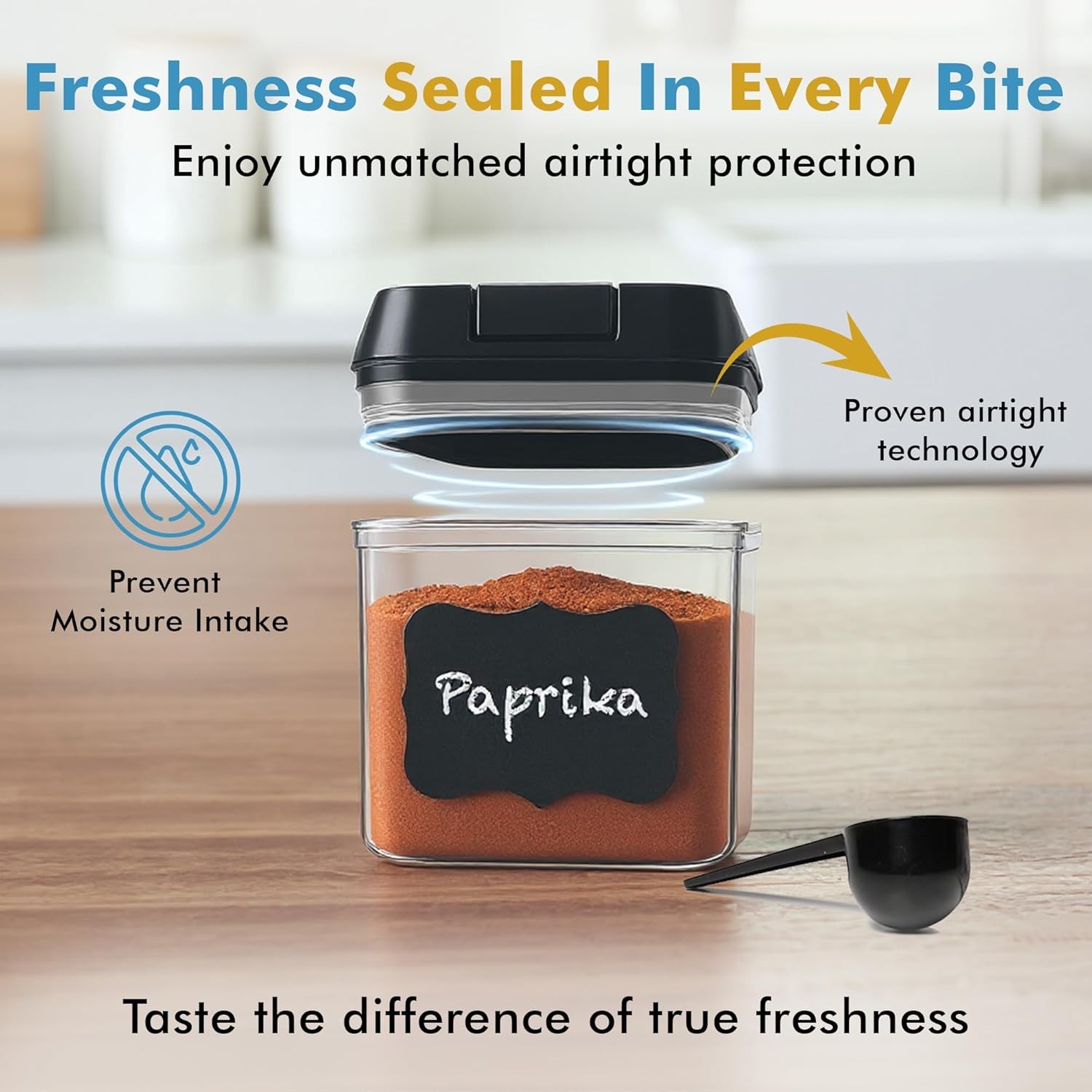 9 PC Airtight Food Storage Containers – BPA Clear Plastic Snack & Spice
