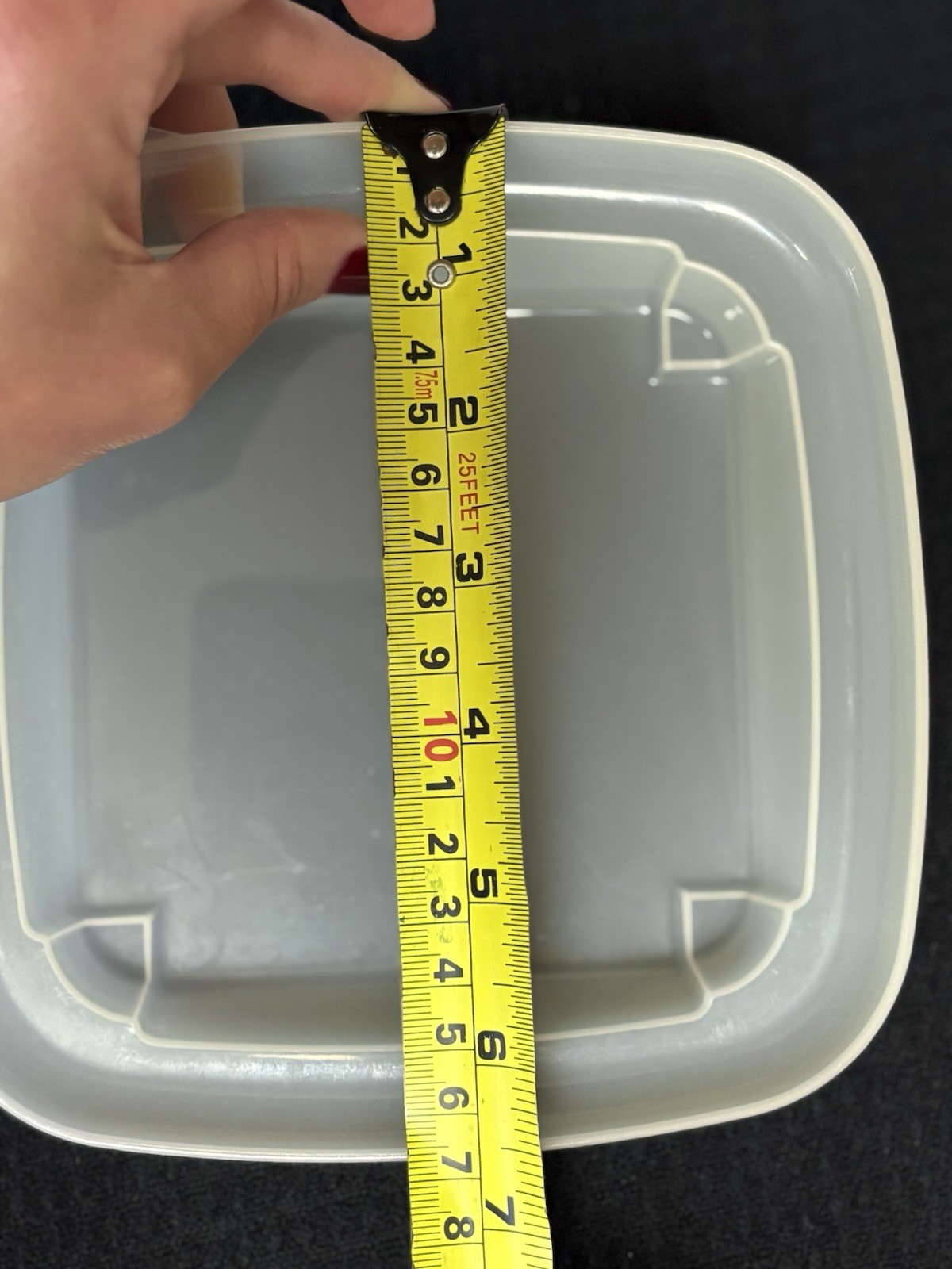 6.5” Clear Square Food Storage Lid With Tab, Replacement Lid, Gourmac Berry Box