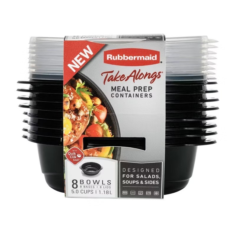 16pc TakeAlongs Meal Prep Containers Set: Microwave & Freezer Safe