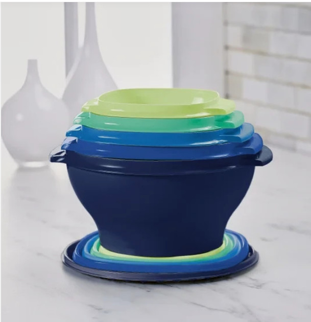 Tupperware Heritage Collection 32-piece Food Storage Container Set Blue – NEW