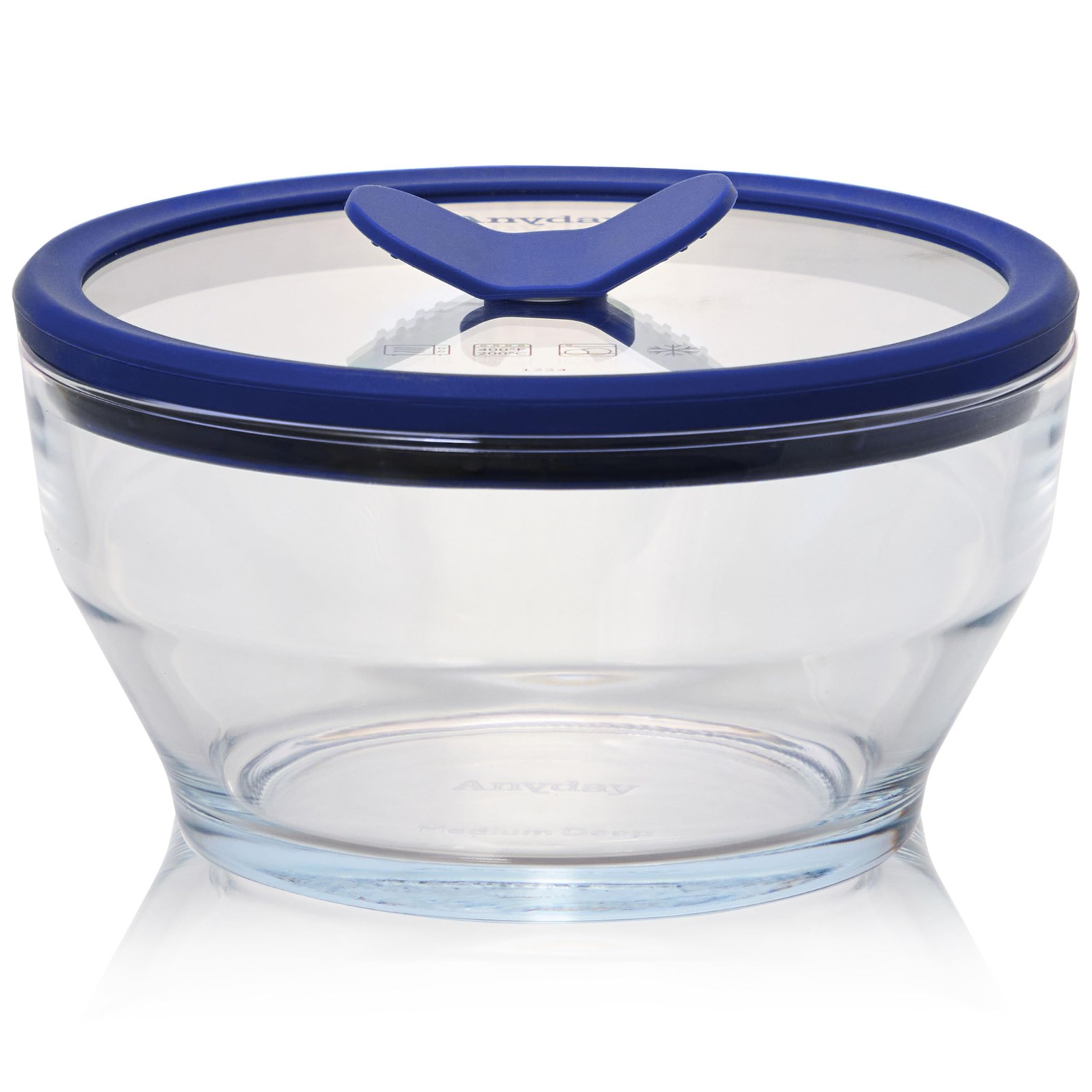 4-Cup Glass Food Storage with Glass Lid, Round Deep Dish | Plastic-Free Meal …