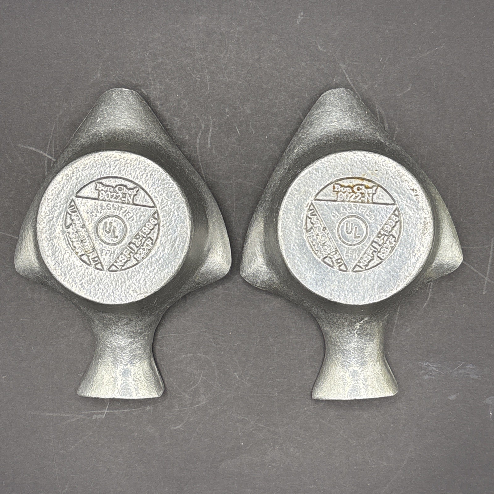 Pair of Bon Chef Cast Metal Fish Shaped Baking Dishes Ramekins 9022-N NSF Signed