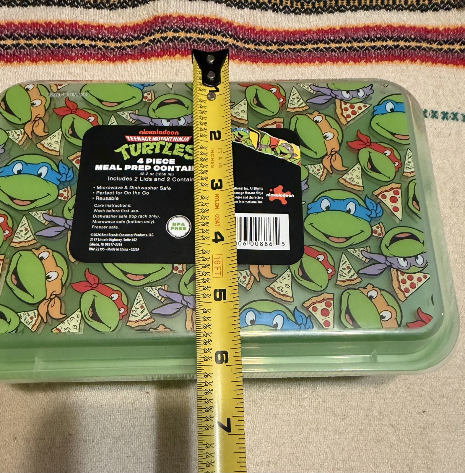 Teenage Mutant Ninja Turtles Lunch Box & 1 Meal Prep Containers Bundle NEW