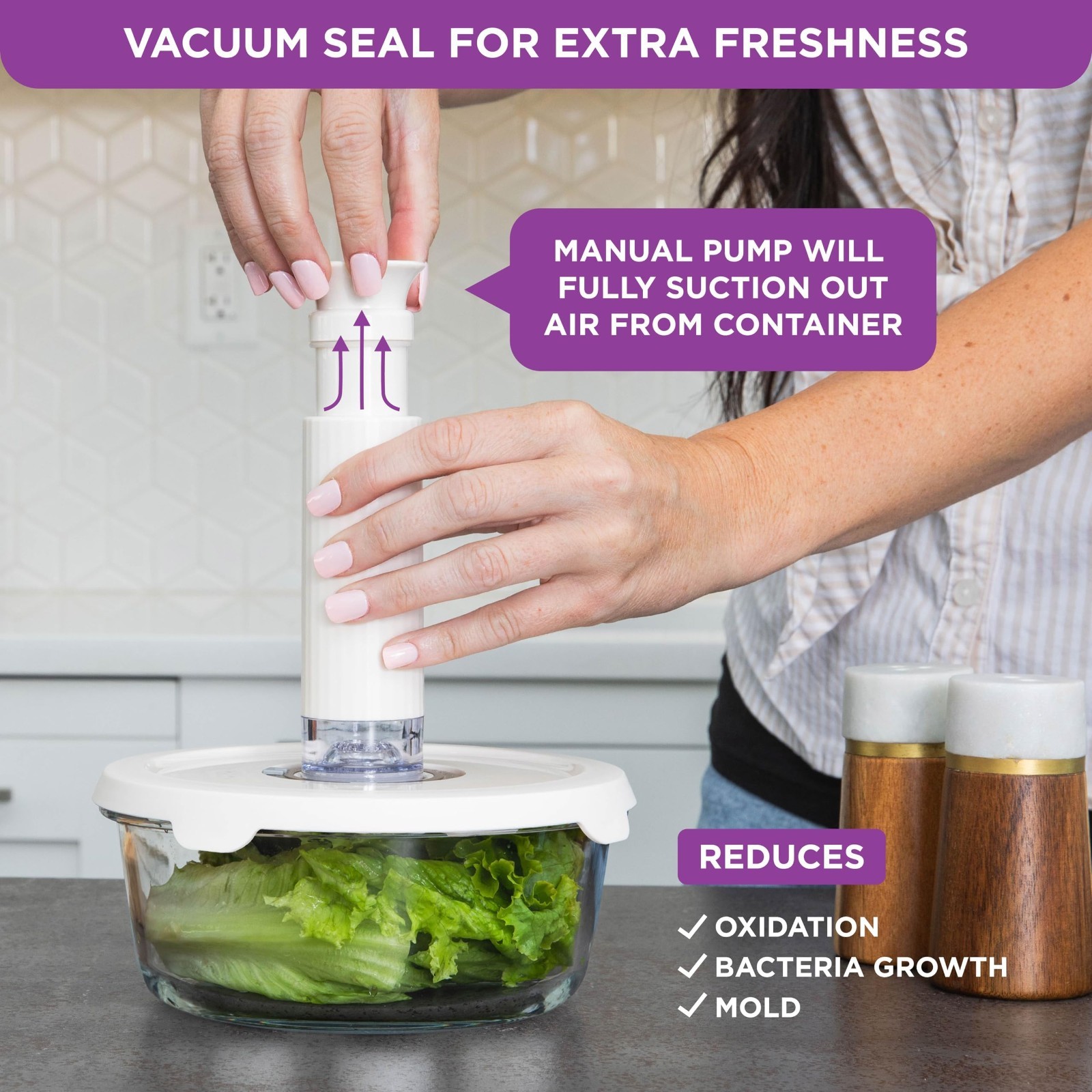 Vacuum Food Storage Containers Set of 6 – BPA-Free Glass, Leak-Proof, Meal Prep