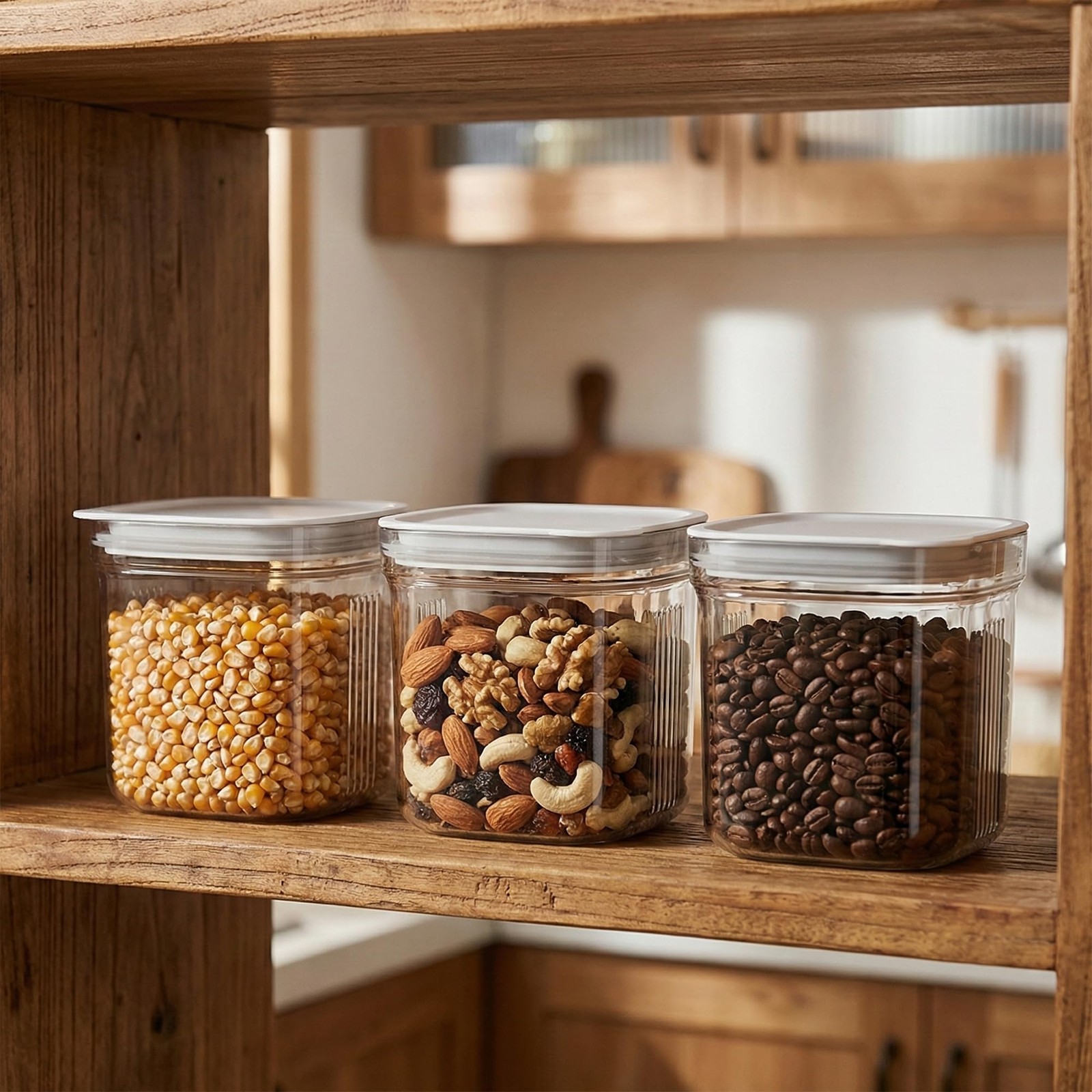 LavStow Airtight Food Storage Containers with Lids, 4 Large, Transparent-4pcs