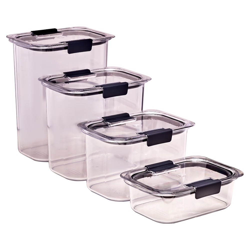 Brilliance Tritan Airtight Pantry Food Storage 8-Pc Set, 2.8 Qt, Dishwasher Safe