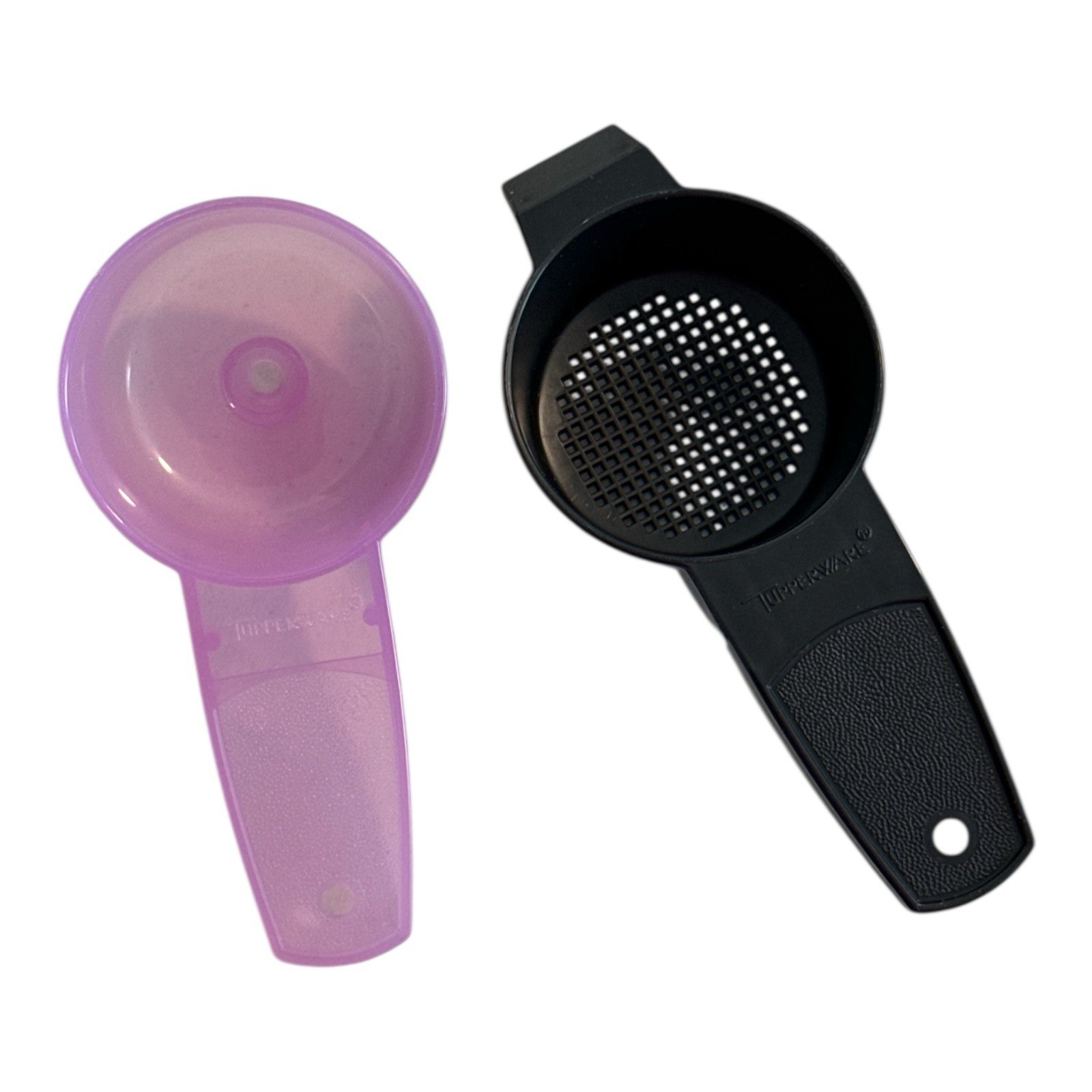 Tupperware Mini Strainer Sifter Gadget & Funnel Set Sheer Pink & Black New