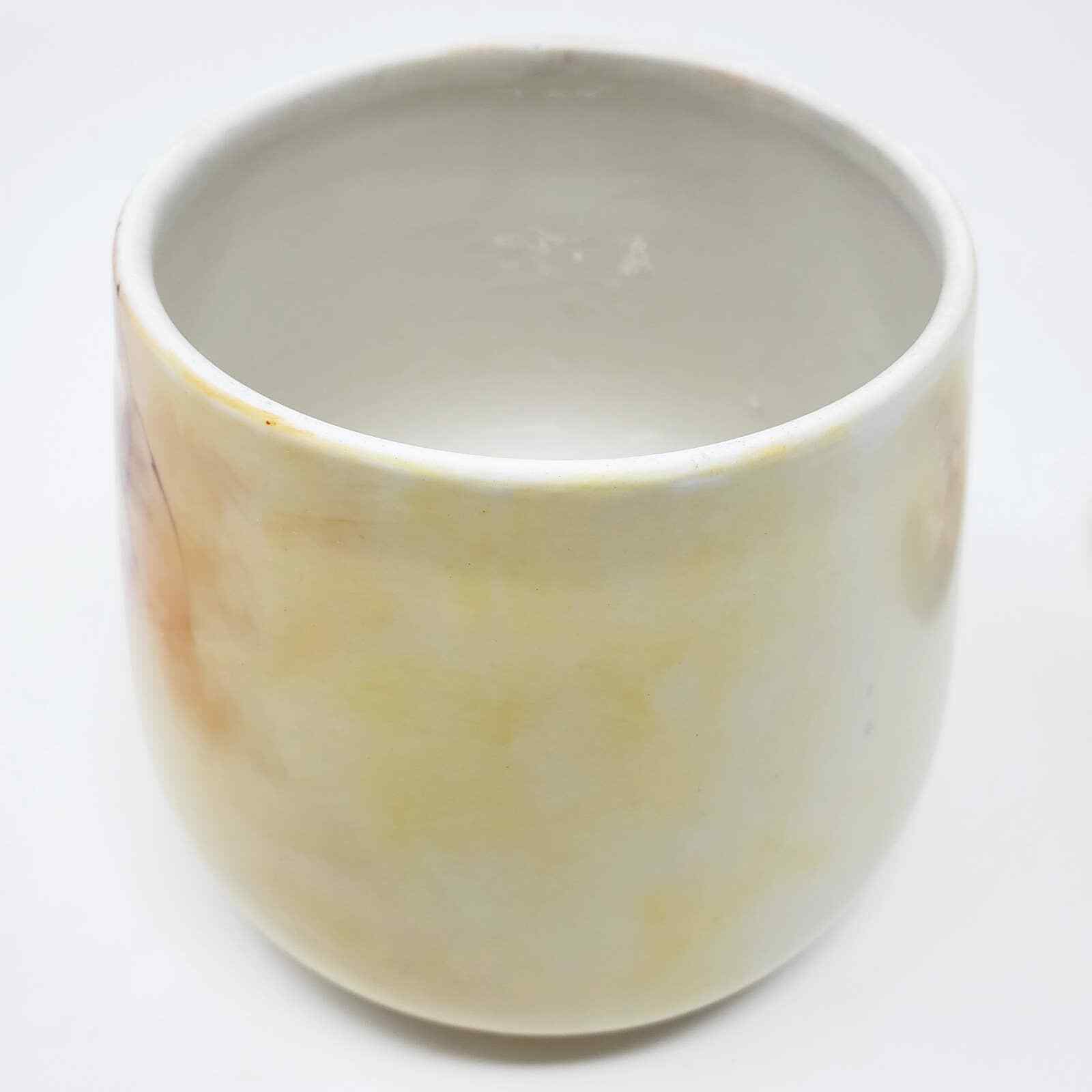 Vintage CSJose Handpainted Signed Floral Cottage Design Ceramic Jar Container