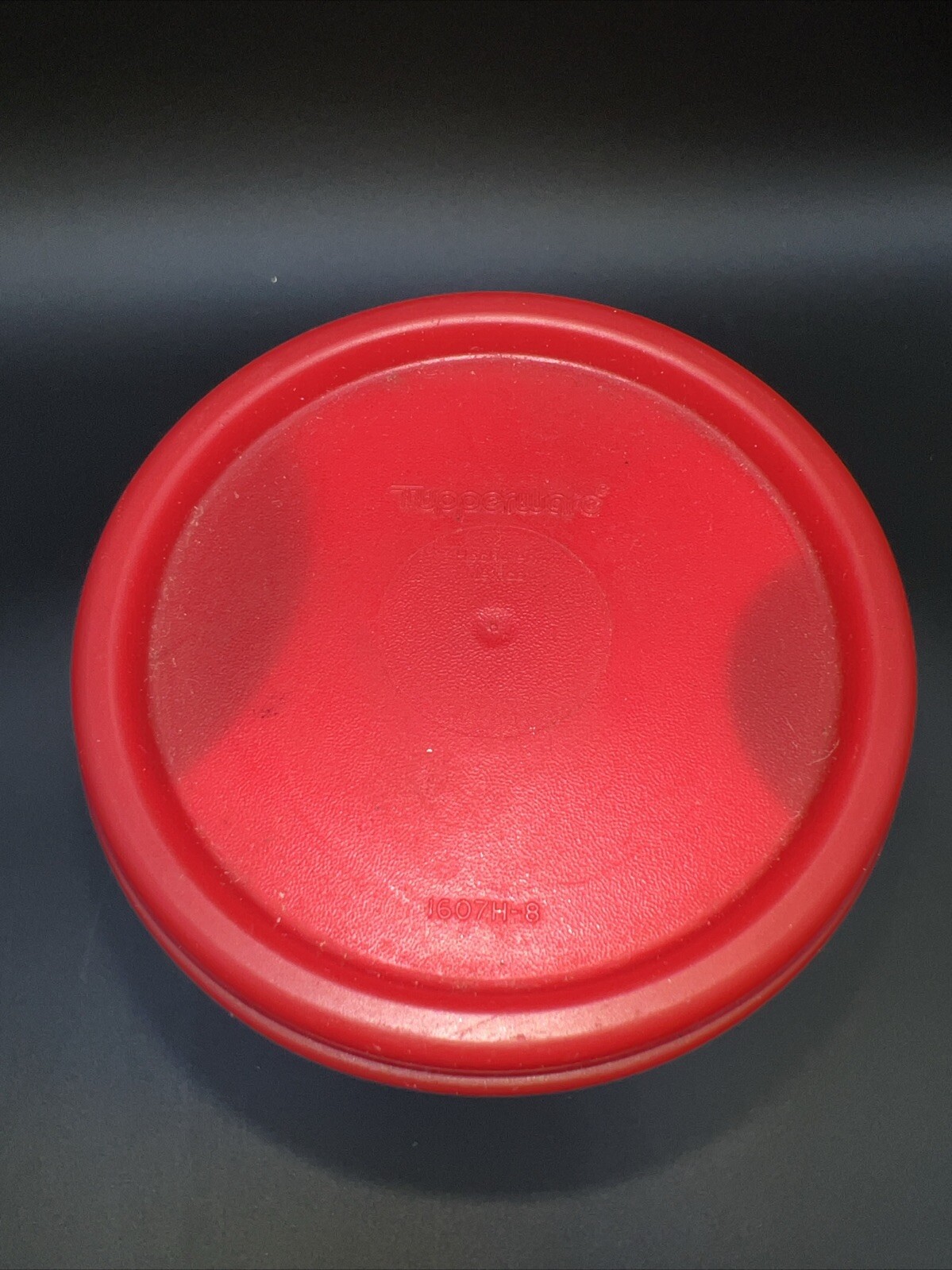 VTG Tupperware Modular Mates Round #5 Container Red Lid 10.5” Tall Cereal Storag