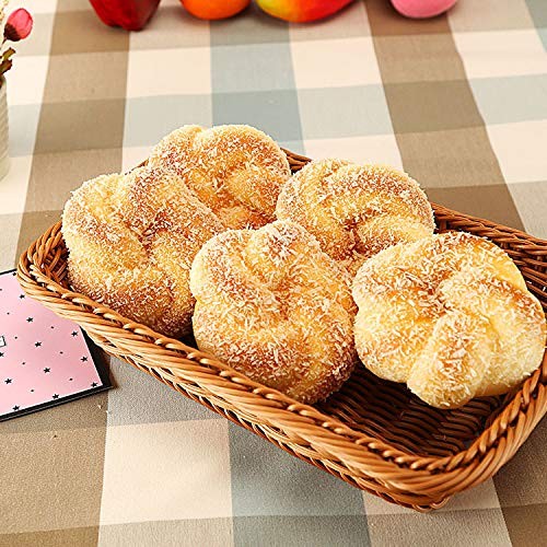 2-Pack 15.8″ Brown Wicker Bread Basket Woven Tabletop Food Serving Basket