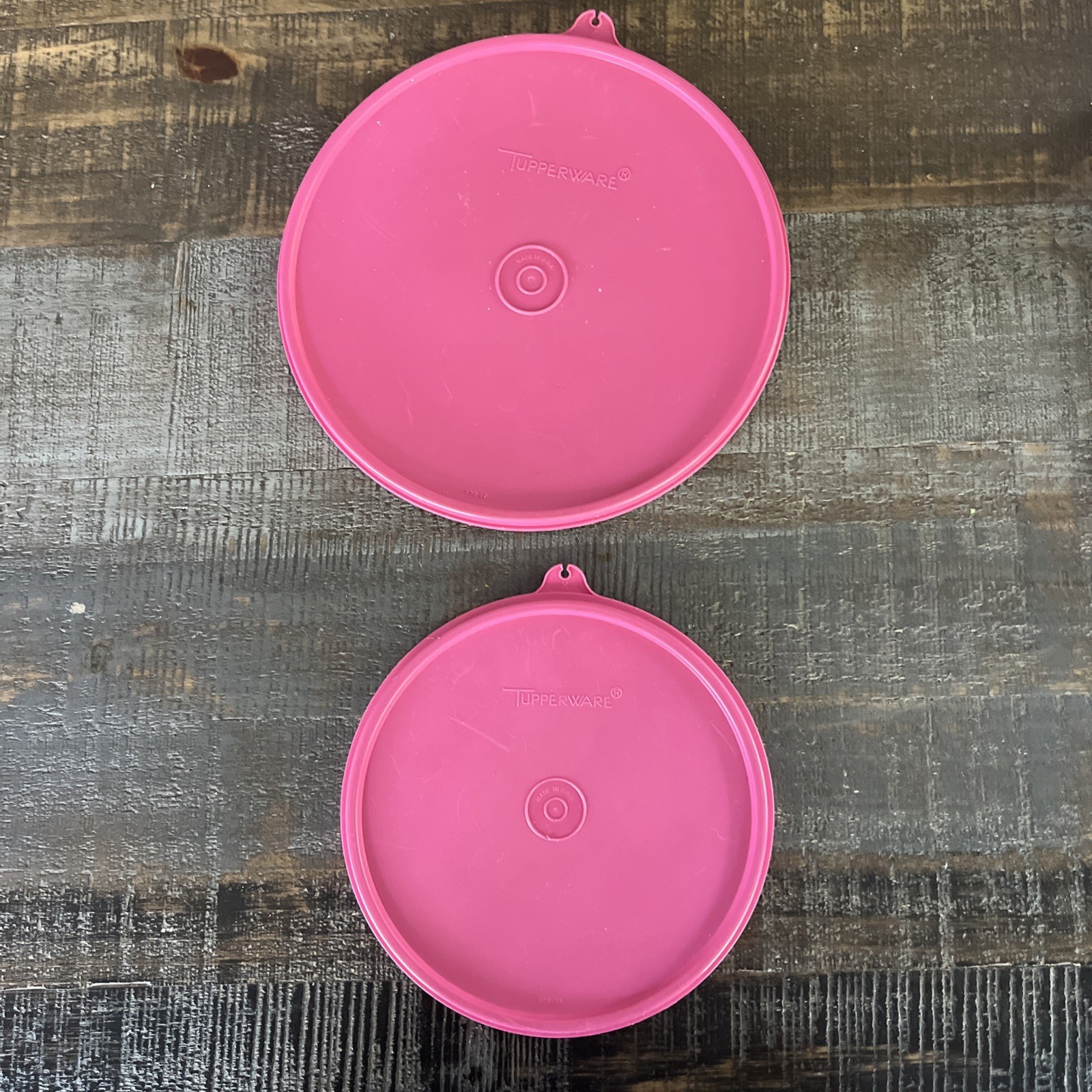 Vtg Tupperware Replacement Small Lids-Seals-Caps-Pink Mix Bowl Lids-FREE SHIP*