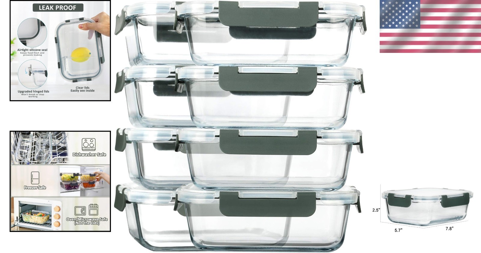 Borosilicate Glass Food Storage Containers