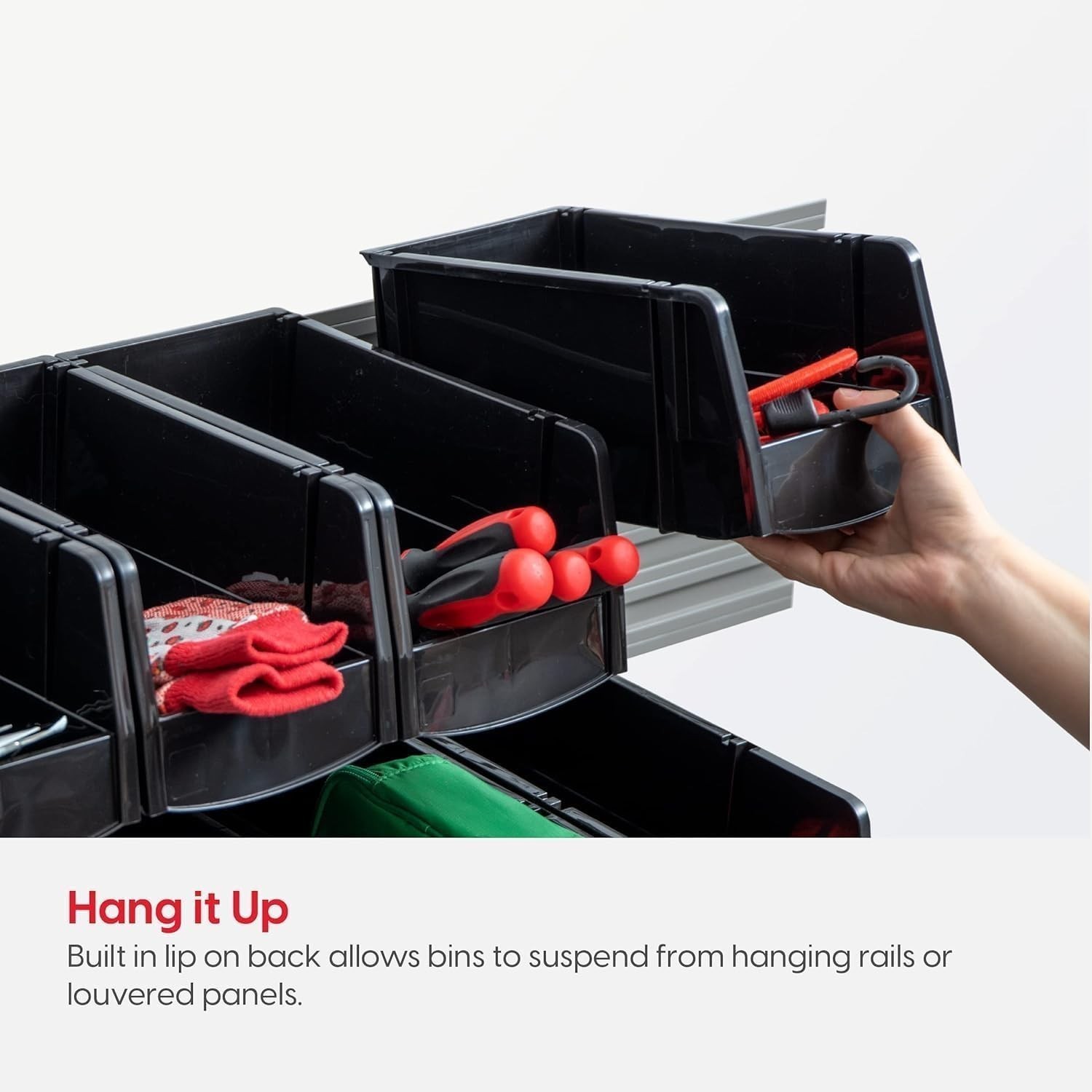 Small Stackable Storage Bins 12-Pack 7.5×4.5×3 inch Plastic Open Front Shelf Bin