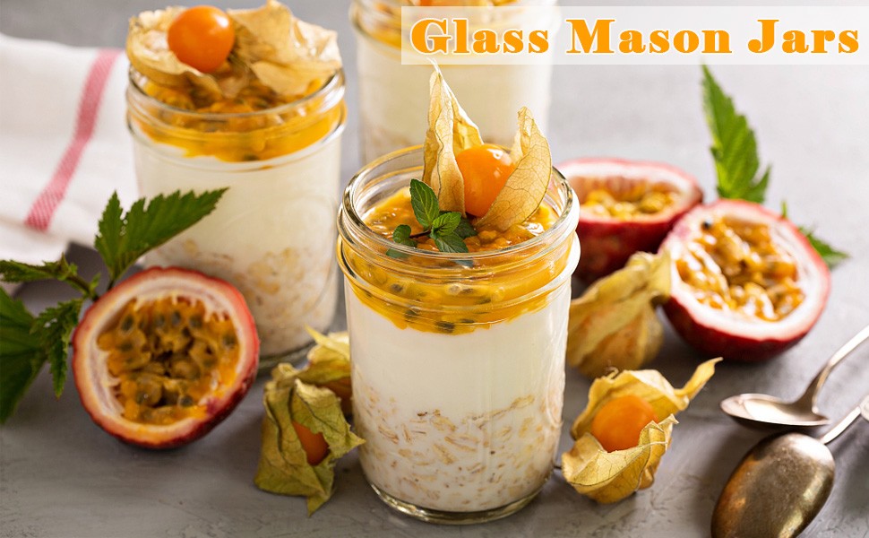 Wide Mouth Mason Jars with Lids [], Canning Jars with Metal Airtight Lids and