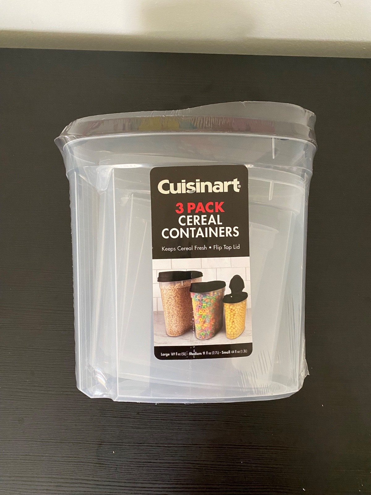 Cuisinart 3-Pack Airtight Cereal Container Set Fresh Food Storage BPA FREE