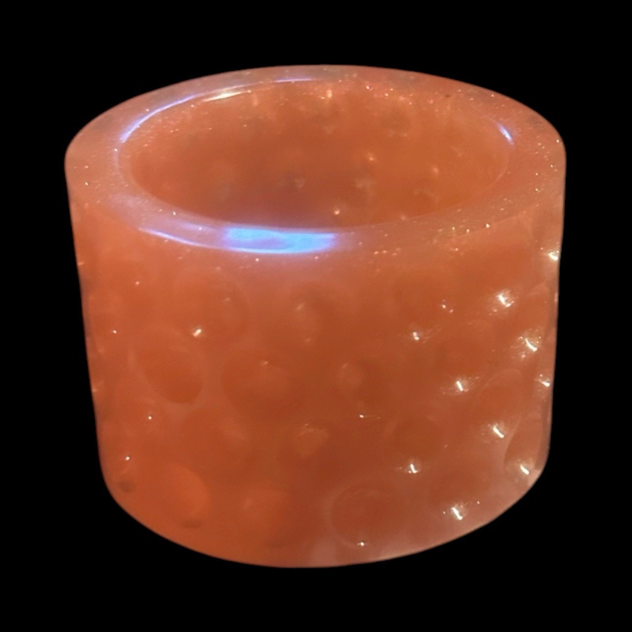 redish orange resin food safe dotted dish And For Trinkets And Organizer