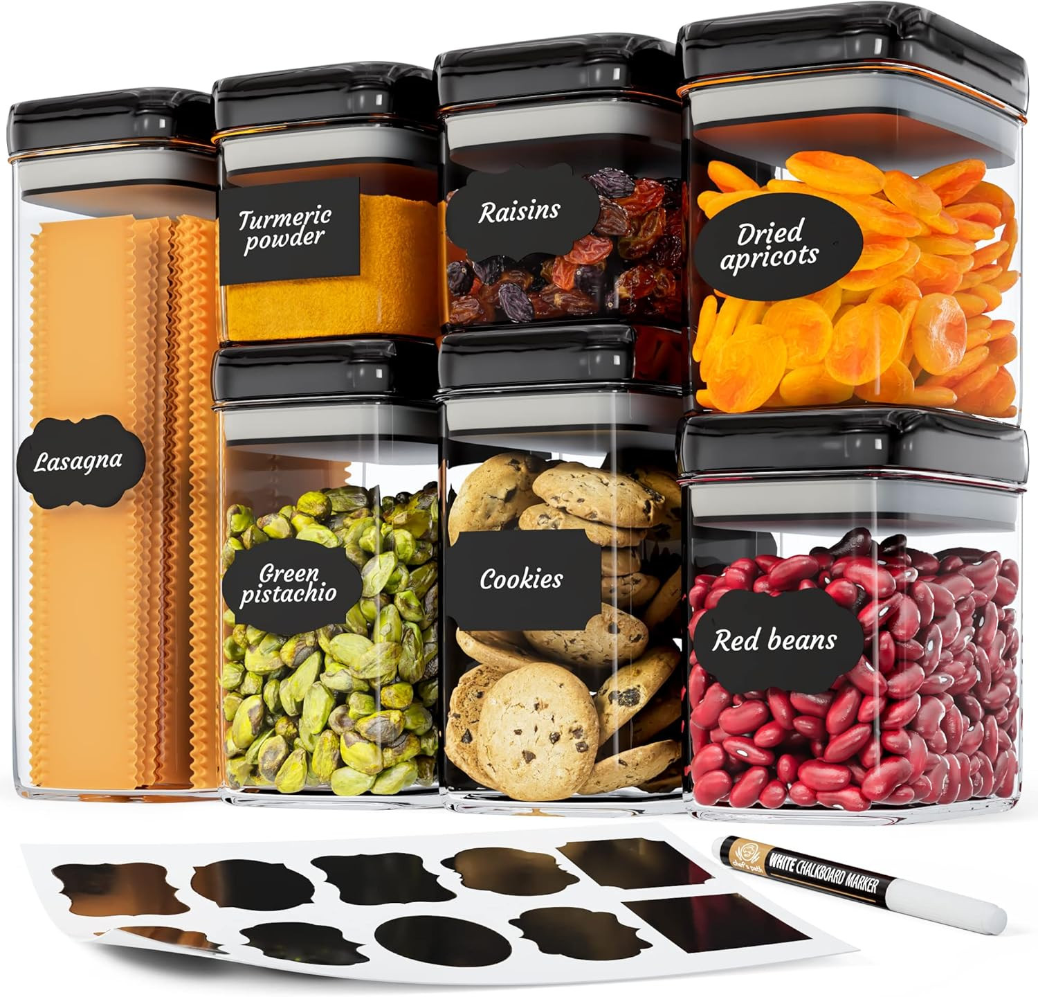 7-Piece Airtight Food Storage Container Set – BPA Free & Flip Lock Lids