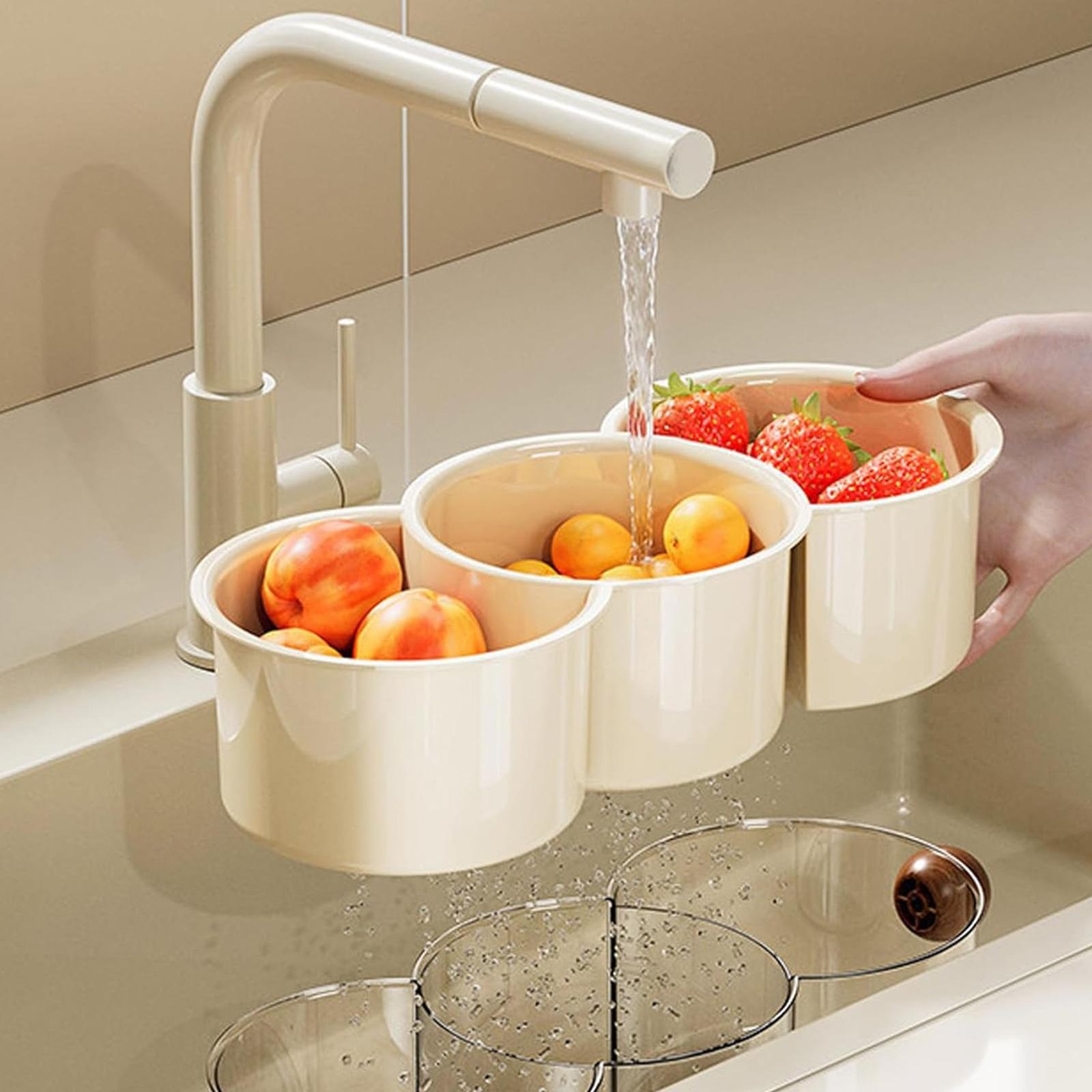 Fruit Storage Stackable 360-Degree Rotating Food Container Snack Storage
