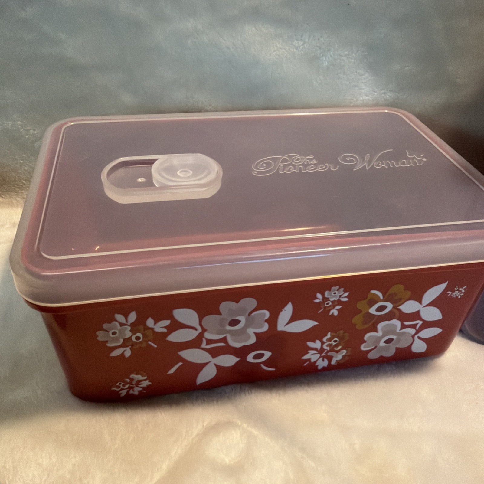 Two- Pioneer Woman NEW Medium Steam Release Container, 42 Oz/1.2 Lt, Bloom Flora