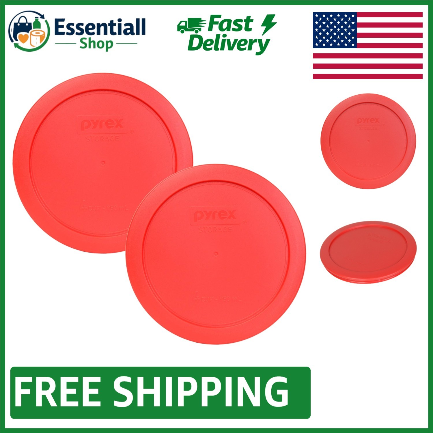 Replacement Lids for 4-Cup Containers – Dishwasher Safe & Versatile Storage