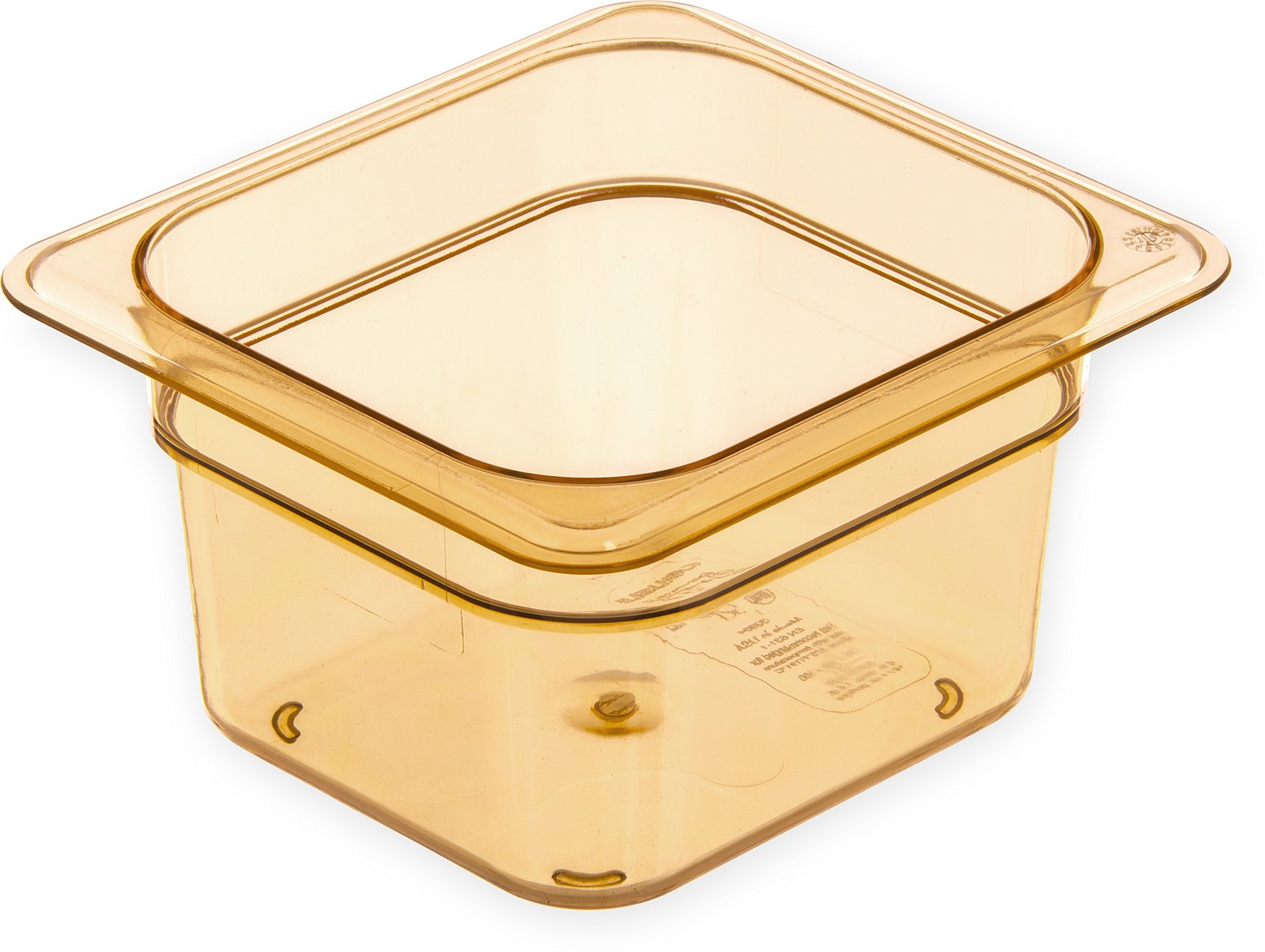 Amber Storplus 1/6 Size 4″ Deep High Heat Plastic Food Pan Steam Table Pan