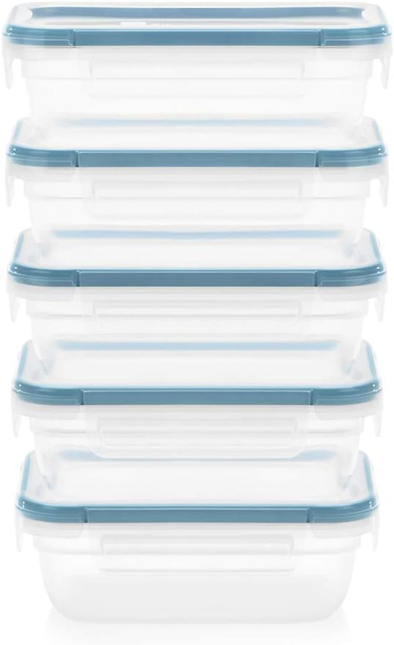 Airtight 5-Pack Food Storage Containers with BPA-Free Locking Lids