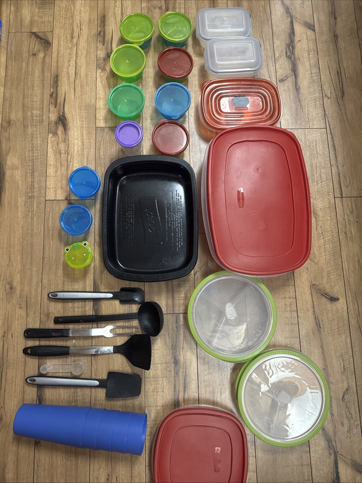 31 Miscellaneous Plastic Containers Cups And Utensils