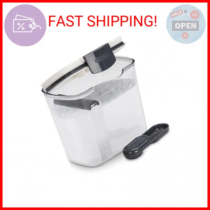 ProKeeper 1 Quart Airtight Powdered Sugar Storage Container – Grey, BPA-Free Pla