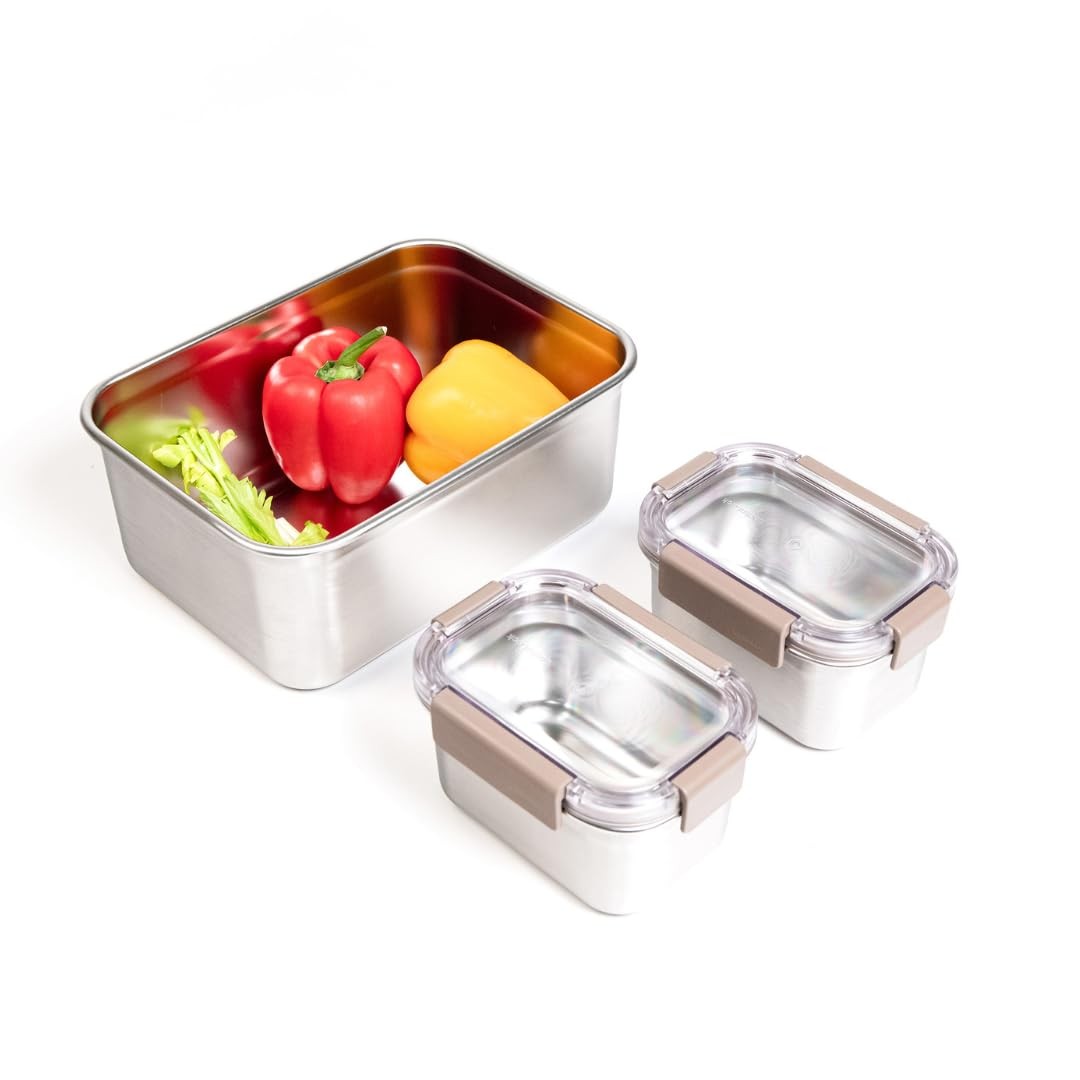 Locknlock Stainless Steel Food Storage Containers Lids Metal Lunch Boxes