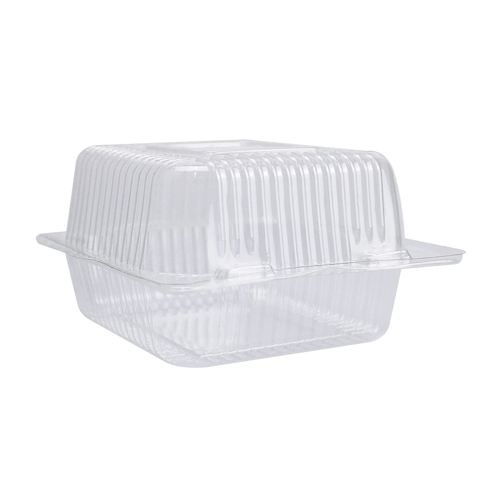 MR.FOAM Clear Square Plastic Hinged Food Containers, 50PC Cake Slice Containe…