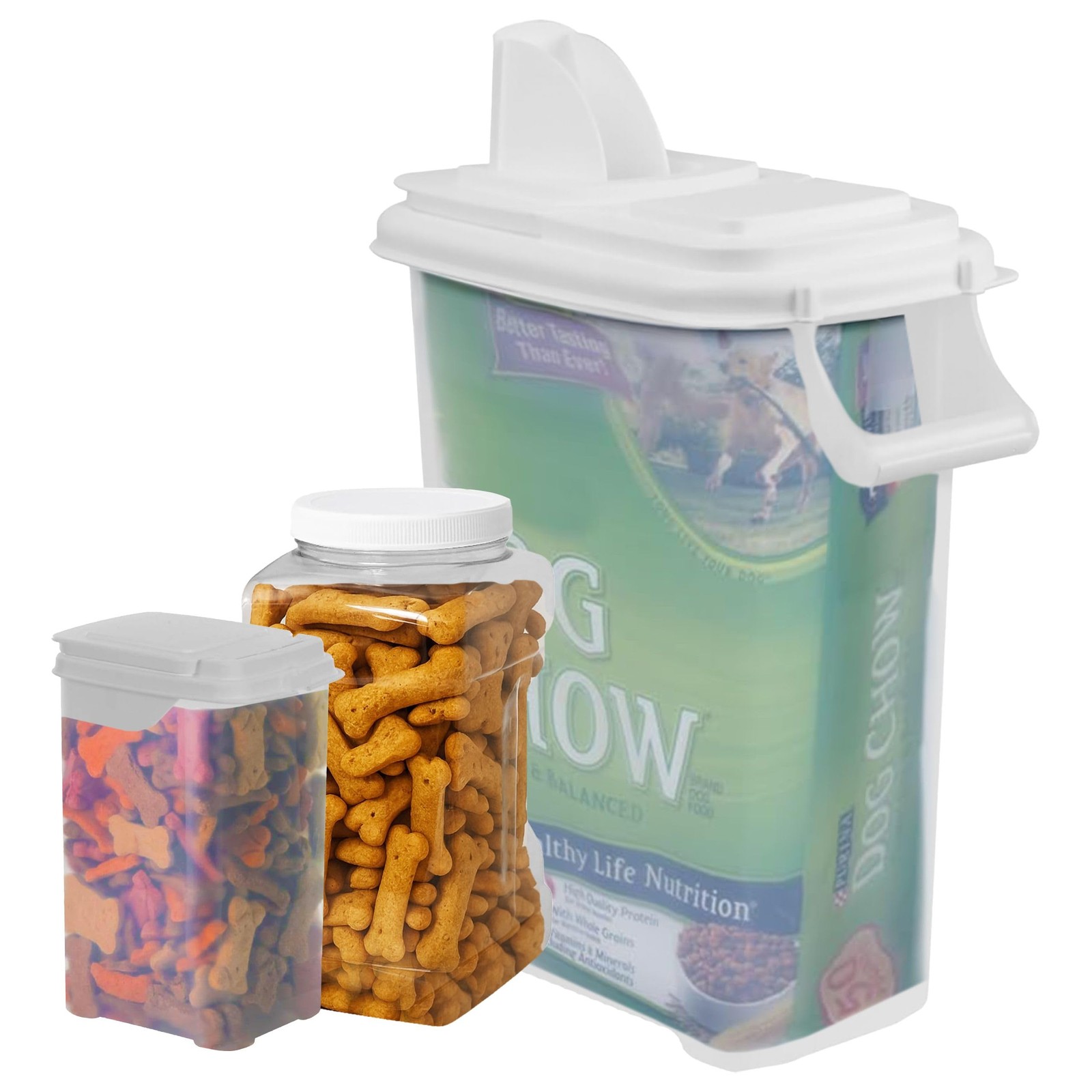 Pet Food Storage Solution (Set of 3) – 32QT, 4QT & 2QT BPA-Free Containers wi…